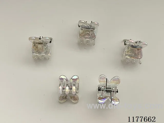 Transparent three claw hairpin 2000 PCS/medium pack