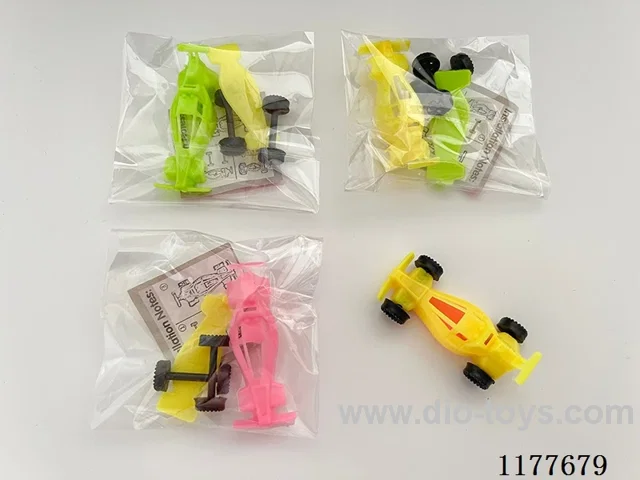 Assembled racing car