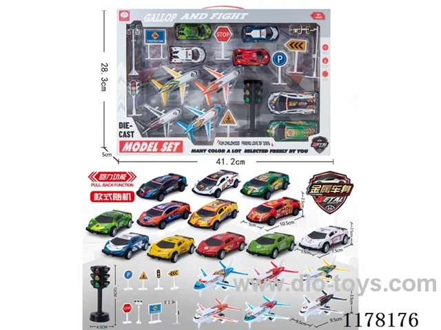 pull back alloy toys set 6PCS