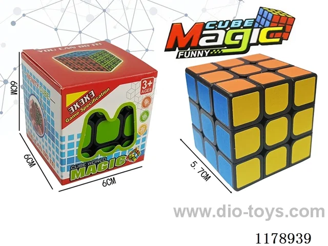 5.7 Six-Color Magic Cube with Holes and No Spring (Black Base)