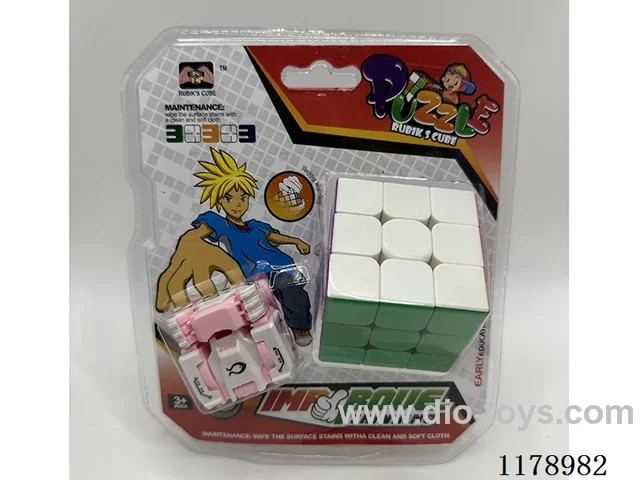 5.7 perforated with spring six solid color Rubik's Cube + 4.0 morphing dinosaur