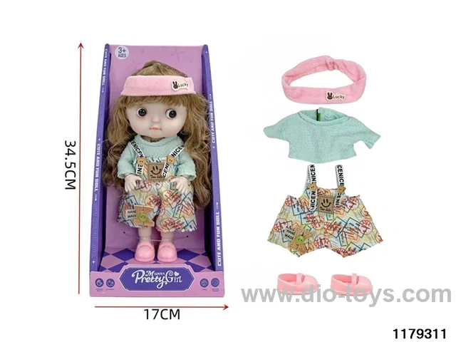 12 inch 28cm 19 jointed doll set W L/M