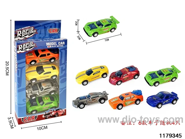 Alloy pull back car 4pcs