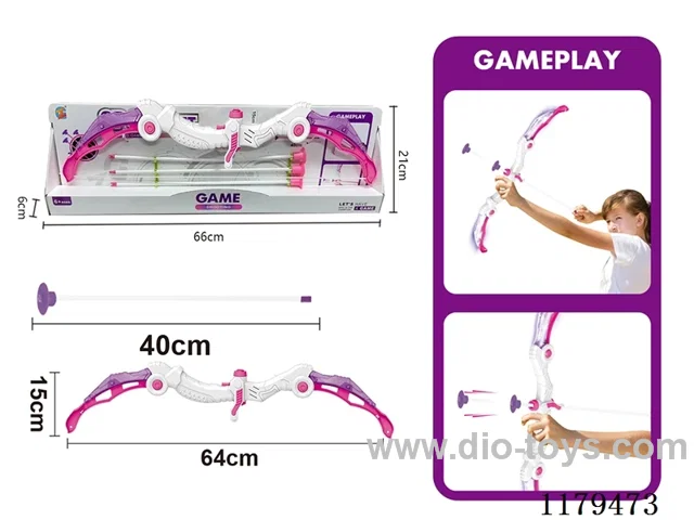 Sound and Light Bow and Arrow Set for Girls