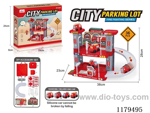 Firefighting Vinyl Vehicle - Two Level Parking Lot