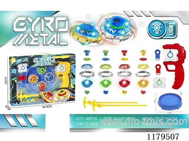 Transformer alloy gyro*4+launcher*2+large handle+blue moose disk