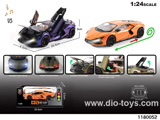 1:24 Alloy pull back car with lighted sound effects