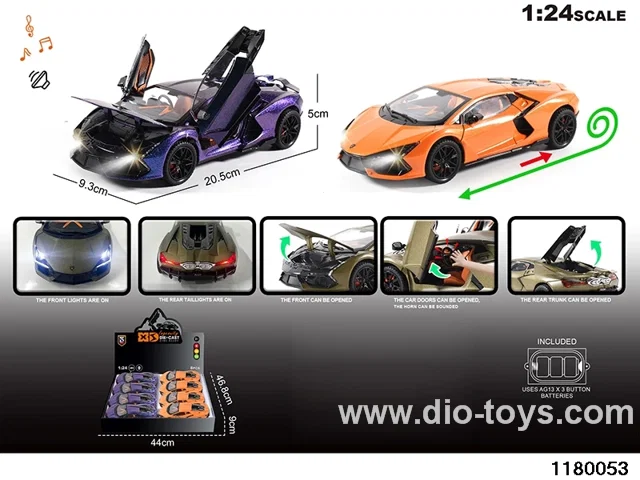 1:24 Alloy pull back car with lighted sound effects