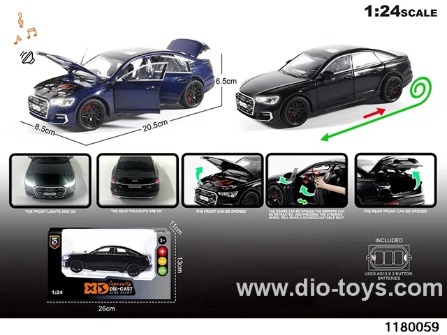 1:24 Alloy pull back car with lighted sound effects