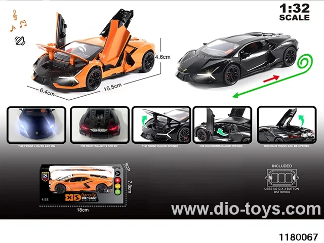 1:32 Alloy pull back car with lighted sound effects