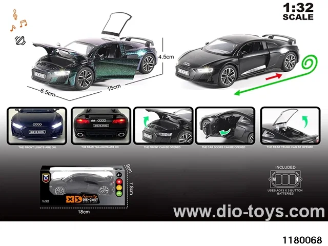 1:32 Alloy pull back car with lighted sound effects