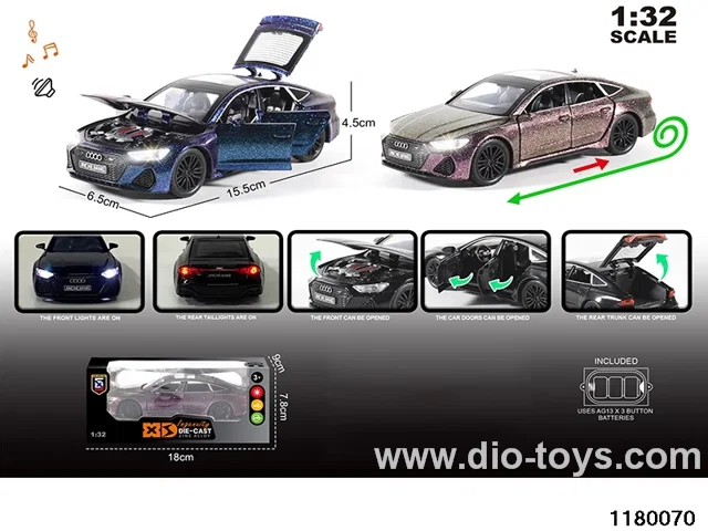 1:32 Alloy pull back car with lighted sound effects
