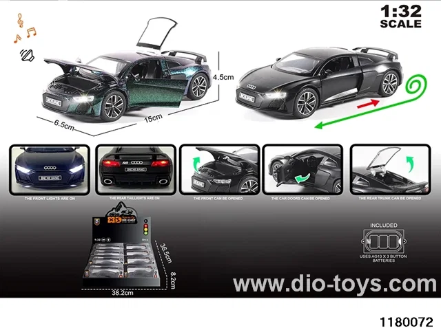 1:32 Alloy pull back car with lighted sound effects