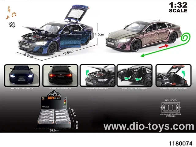 1:32 Alloy pull back car with lighted sound effects