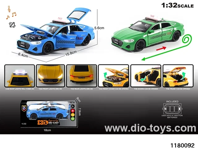 1:32 Alloy pull back car with lighted sound effects