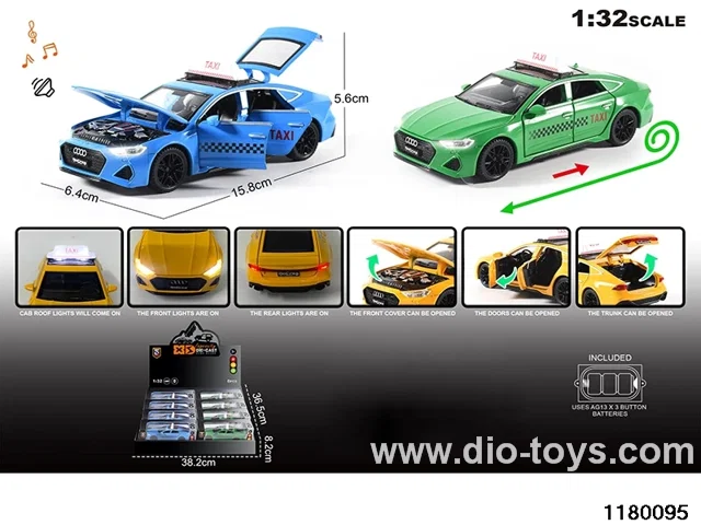 1:32 Alloy pull back car with lighted sound effects