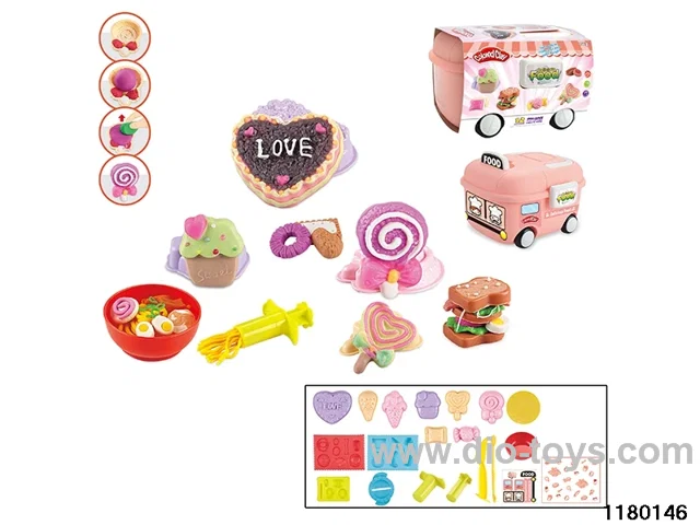 Colorful clay toys