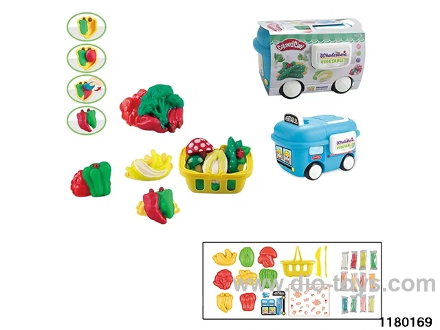 Colorful clay toys