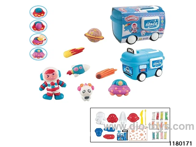 Colorful clay toys