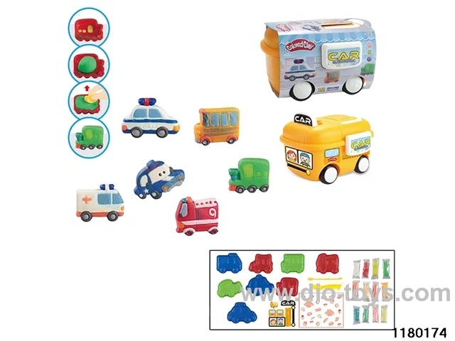 Colorful clay toys
