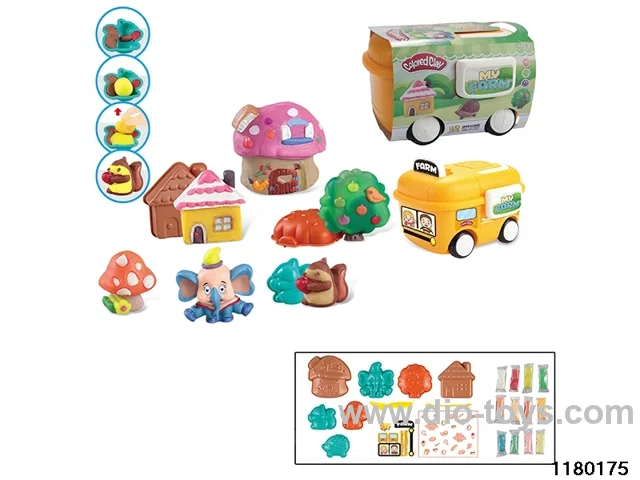 Colorful clay toys