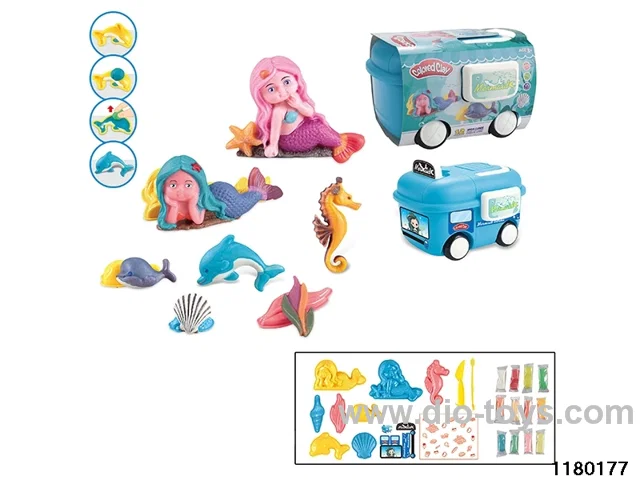 Colorful clay toys