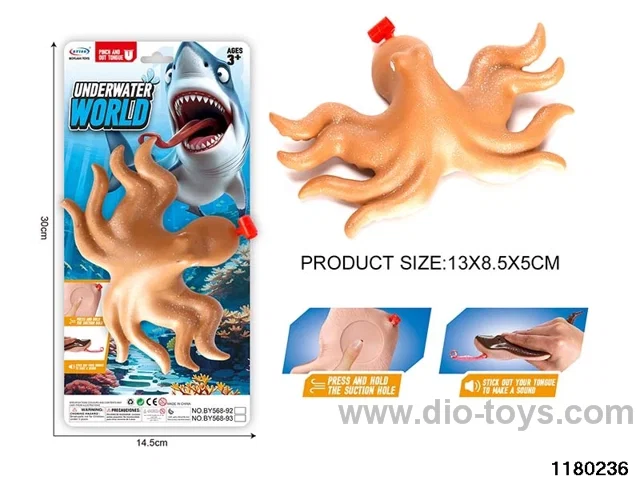 Vinyl Octopus Model（Pressing the tongue）