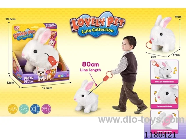 Leash Plush Electric Rabbit-Display Box Set