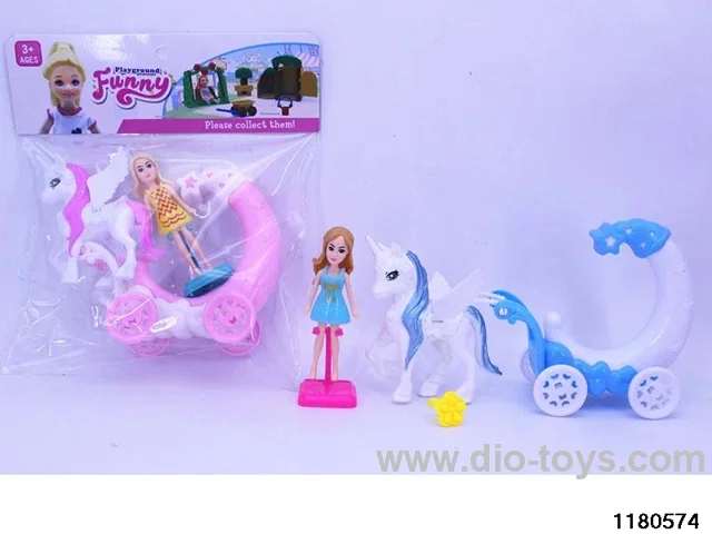 Barbie + Carriage Set