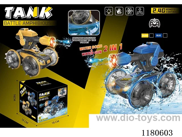 single remote control-rc tank with water bullet/light included 3.7V li-ion battery