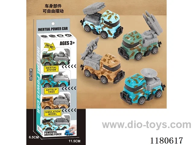Solid color inertial military vehicle