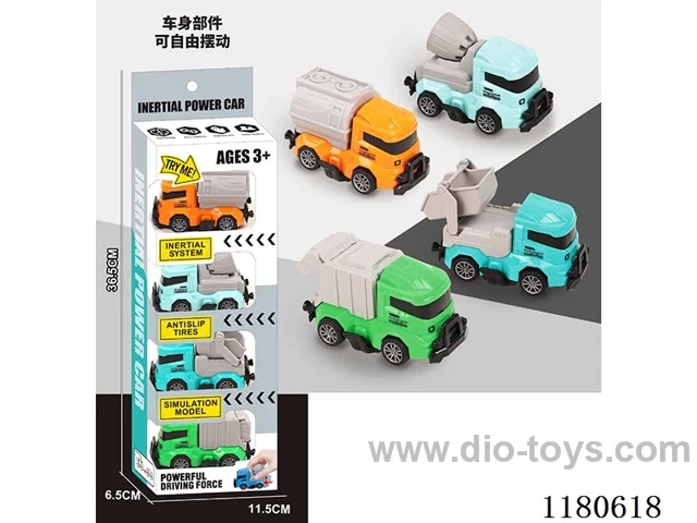 Solid color inertial sanitation vehicle