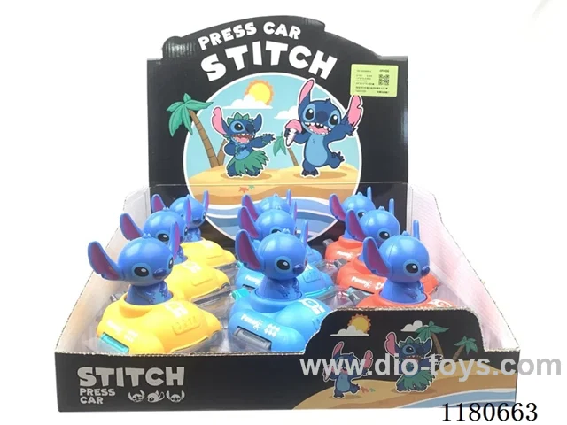 Press and slide cartoon Stitch toy car 9PCS / box