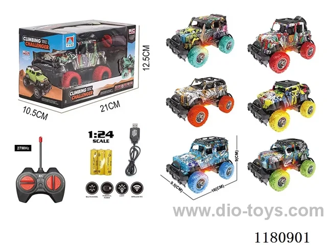 1:24 4ch rc car with light inclueded battery