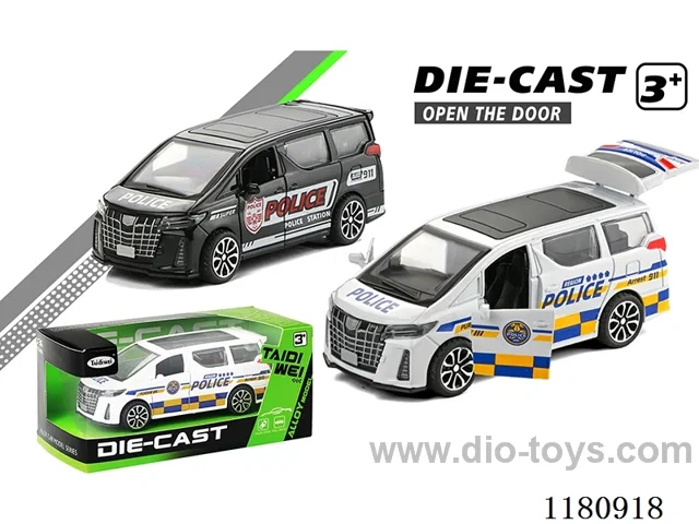 12CM Alloy Elfa Police Car with 3 doors pull back
