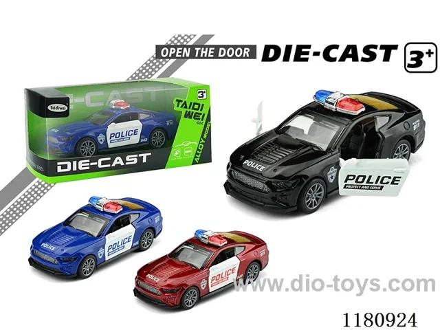 12CM Open Door New Mustang Alloy Car pull back