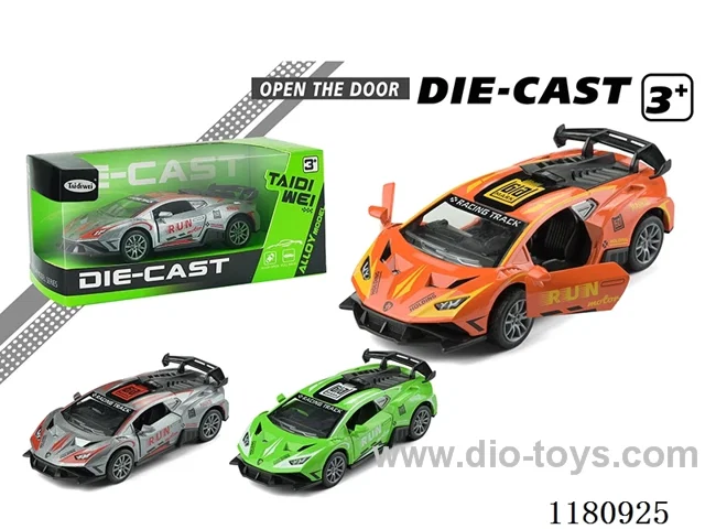 12CM Open door Lamborghini alloy car pull back