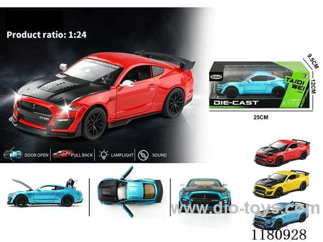 1:24 Ford 4 door open light and music pull back alloy car