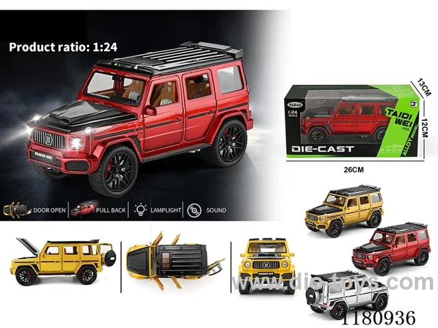 1:24 Babos 6 door light music pull back alloy car