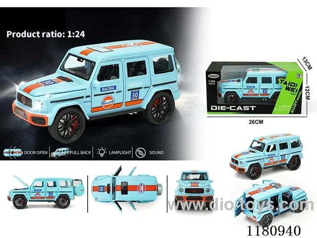 1:24 Mercedes-Benz Big G 6 door light music pull back alloy car