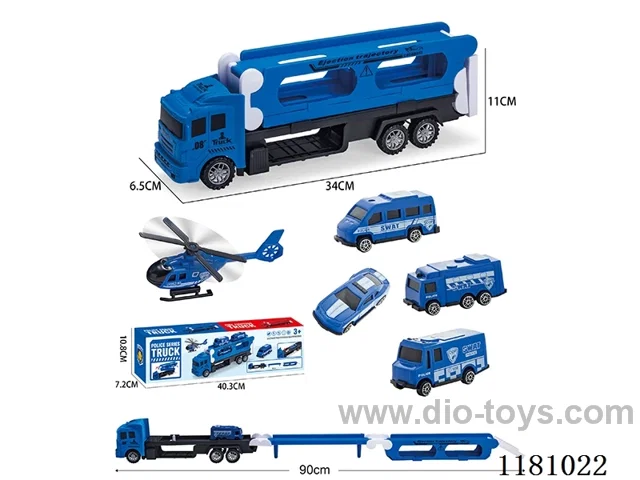Folding Sliding Catapult Cargo Car (with 5 sliding carts)