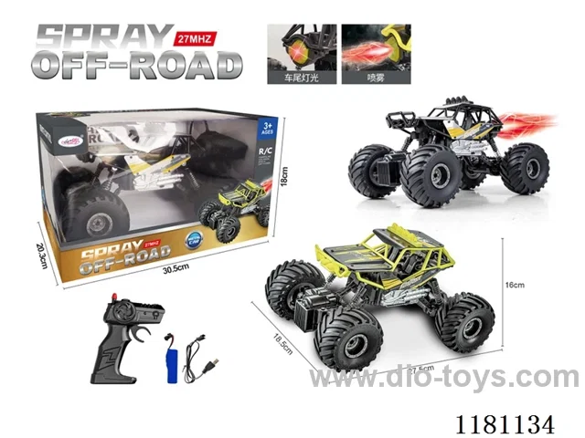 1:14 4ch rc car with spray included 3.7V battery