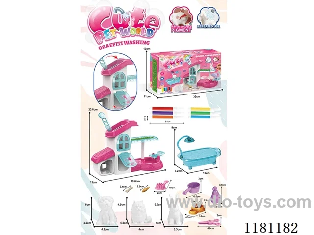 Washable pet villa set