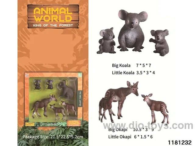 Hard Rubber Animal Set 6pcs