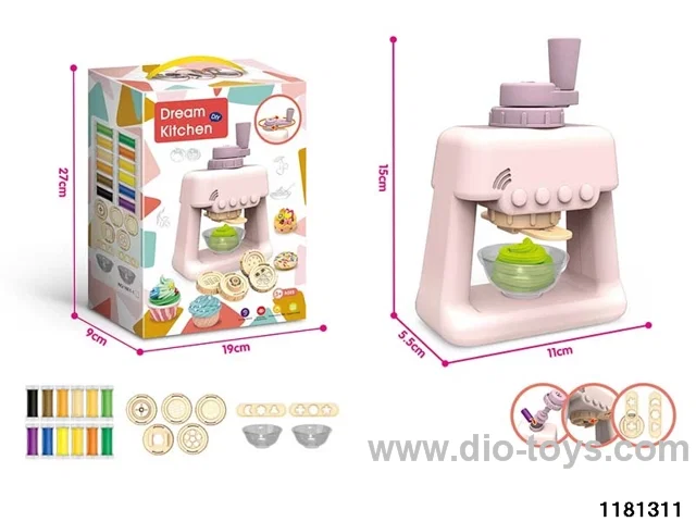 Colorful clay ice-cream machine