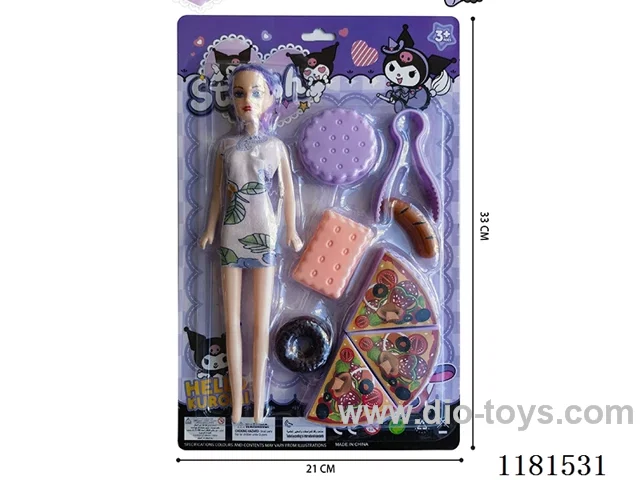 Kulomi Food set +11 "bare Barbie