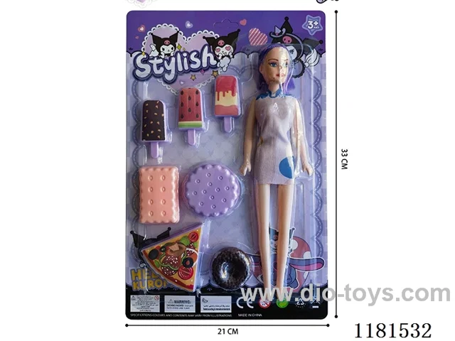 Kulomi Food set +11 "bare Barbie