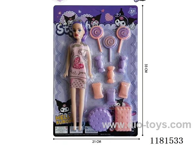 Kulomi Food set +11 "bare Barbie