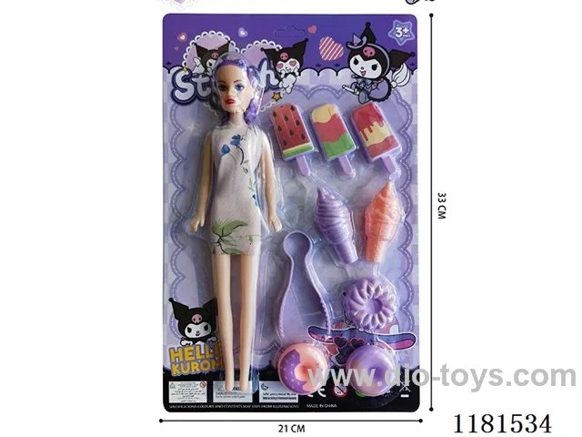 Kulomi Food set +11 "bare Barbie