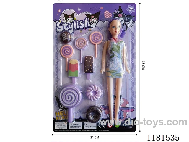 Kulomi Food set +11 "bare Barbie